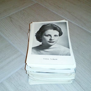 acteurs de cinéma vintage de l'URSS , set 115 cartes postales , grande collection , histoire Acteurs et cinéma de l'Union soviétique , cartes en noir et blanc