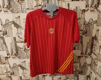 Vintage Spanien Espana Fußball Mannschaft Adidas 2005/06 Herren Fußball Sport Trikot Größe XL