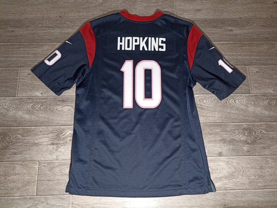 SportsVintageStuff Houston Texans American Football Team NFL Nike DeAndre Hopkins #10 Navy Blue Soccer Sports Men's Uniform Shirt Jersey Knitwear Size M