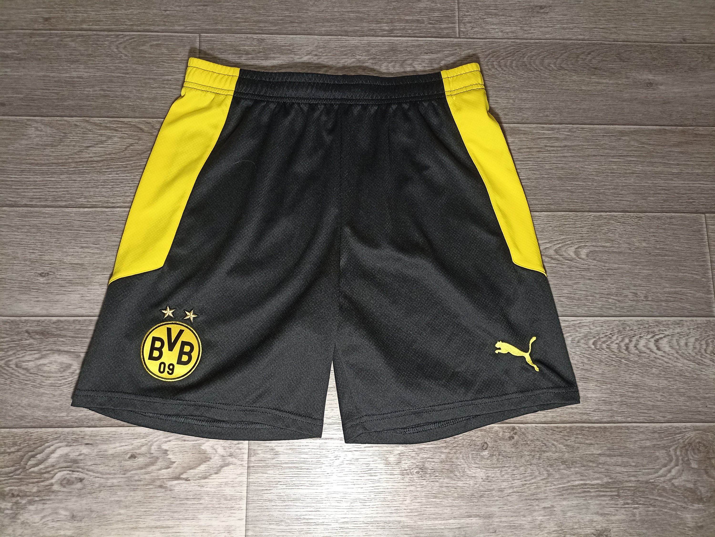 Borussia Dortmund FC BVB 09 Germany Puma 2019/20 Yellow Black Summer Thin  Men's Sports Football Soccer Uniform Shorts Jersey Knitwear Size M 