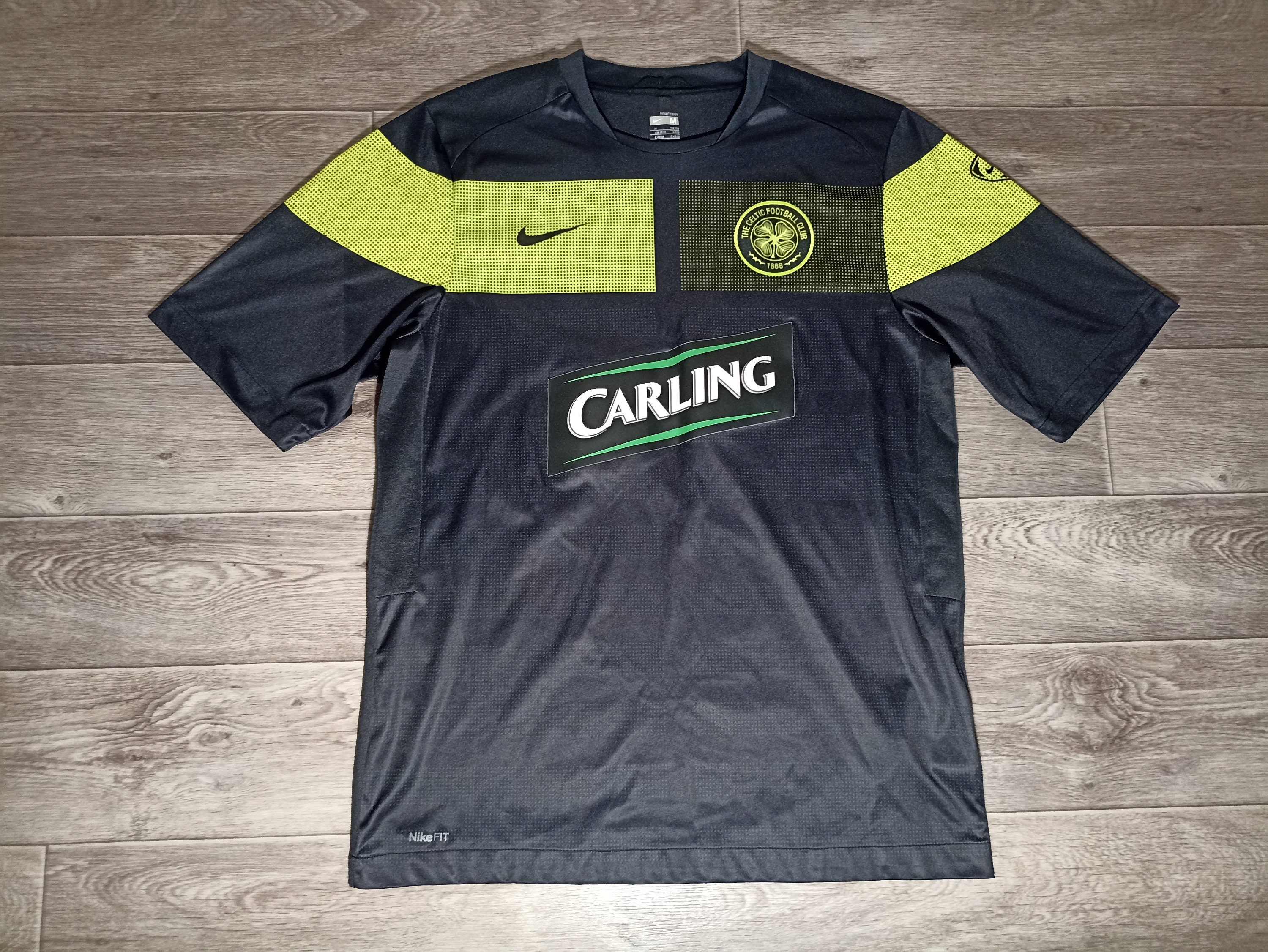 Rare Nike Dri-Fit Celtic FC Tennent's Away 2010/2011 Green Soccer Jersey -  SZ S