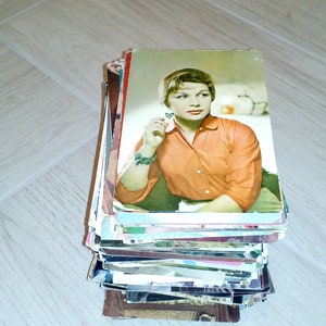 actrice d'acteurs de cinéma vintage de l'URSS - ensemble de 380 cartes postales - grande collection - histoire du cinéma des acteurs de l'Union soviétique - cartes de couleur des stars de cinéma