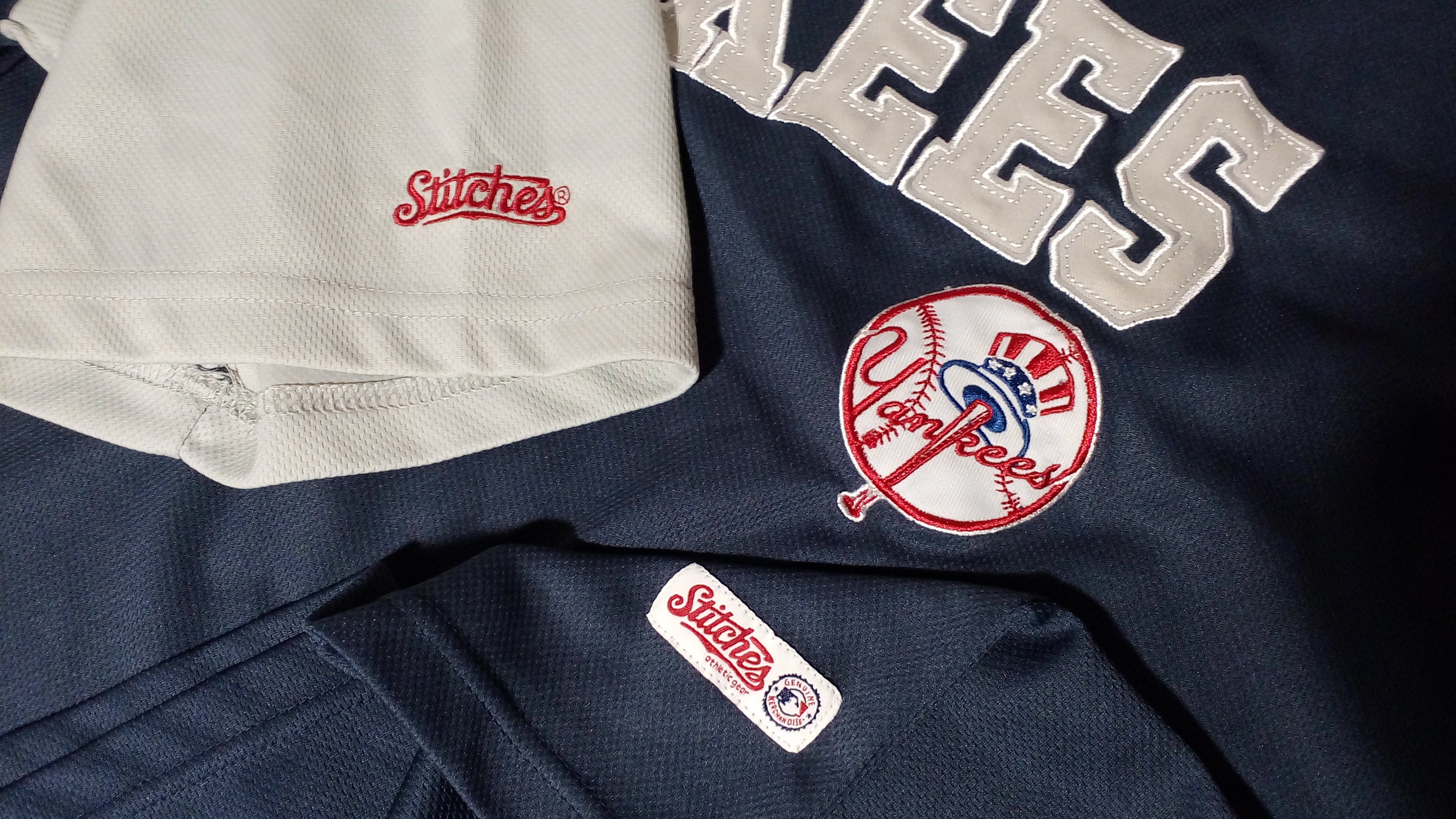 SportsVintageStuff New York Yankees USA American Baseball Team Stitches Men's Sports Uniform Jersey Shirt Knitwear Wear Size XL/2XL