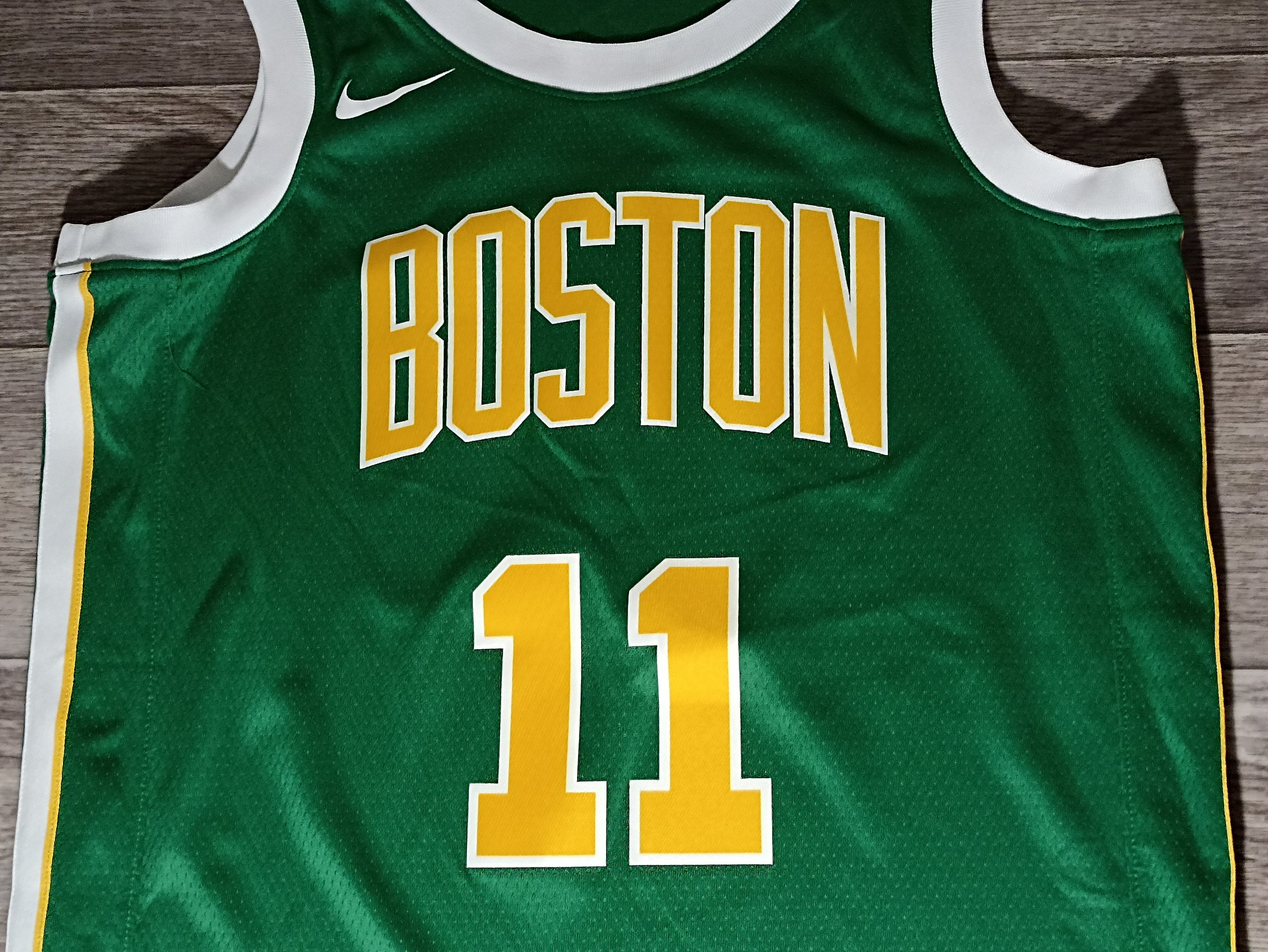 celtics gold and green jersey