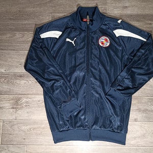 Reading FC Royals England puma navy blue white men&#39;s training sports football soccer jacket tracksuit uniform shirt jersey knitwear size S/M