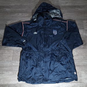 Vintage England national team three lions English umbro 2000s men&#39;s sports soccer football training rain jacket windbreaker jersey size L/XL