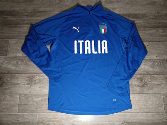 Italia Selección de fútbol de Italia puma 2017/18 azul blanco - Etsy España