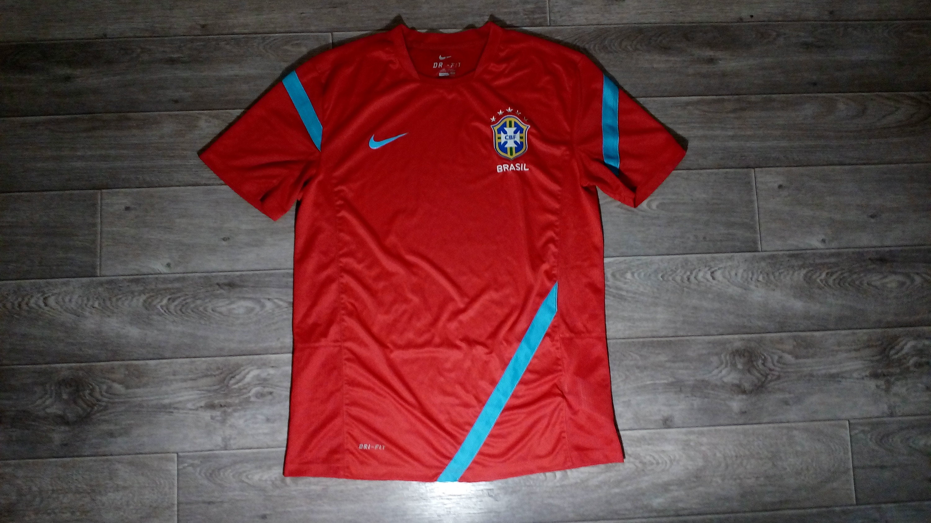 2013-14 Brasil S/S Training Top Sponsor(RED) CBF Drill jersey