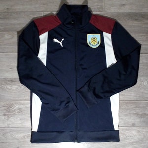 Burnley FC BFC Clarets England 2016 2017 puma men&#39;s sports football soccer jacket tracksuit shirt jersey uniform knitwear size M