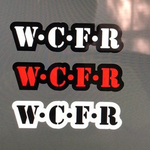 WCFR Helmet Sticker