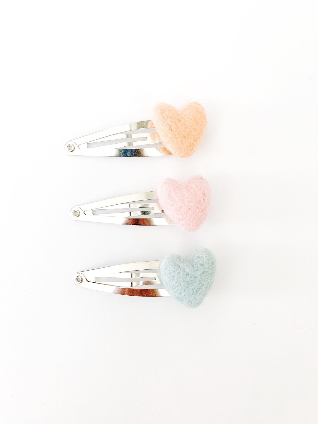 Heart Hair Clip Heart Hair Clip Felt Heart Clip Etsy