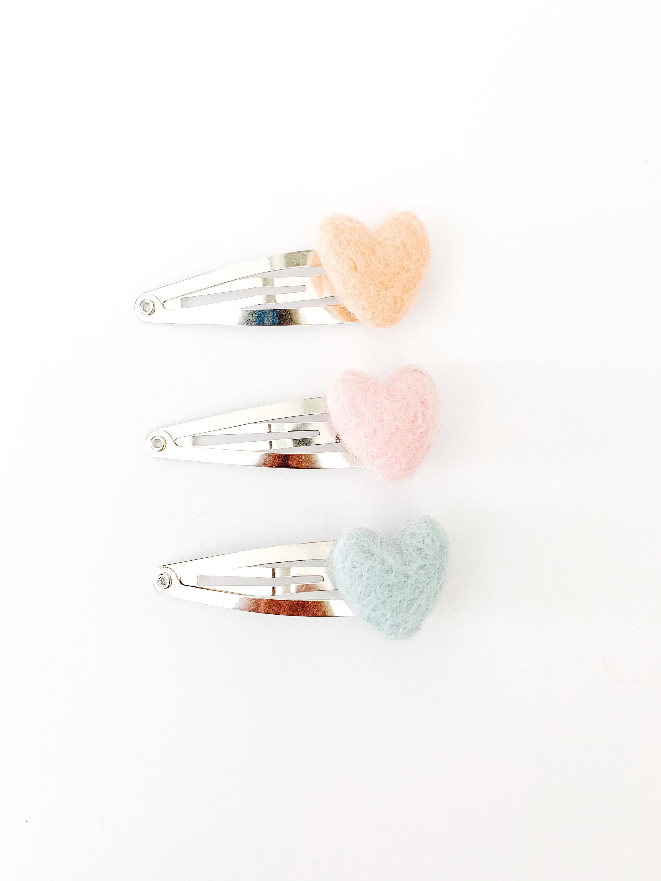 Heart Hair Clip Heart Hair Clip Felt Heart Clip Etsy