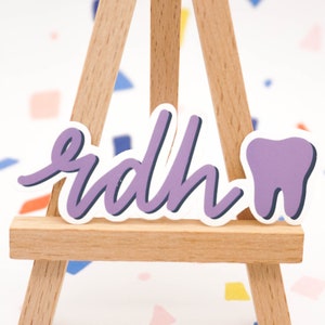 Adesivos de título dentário | Etiqueta do dente RDH de <br> Entrega Rápida? Adesivo RDA | adesivo DDS | Adesivo de higiene dental | adesivo dentário | adesivo para laptop
