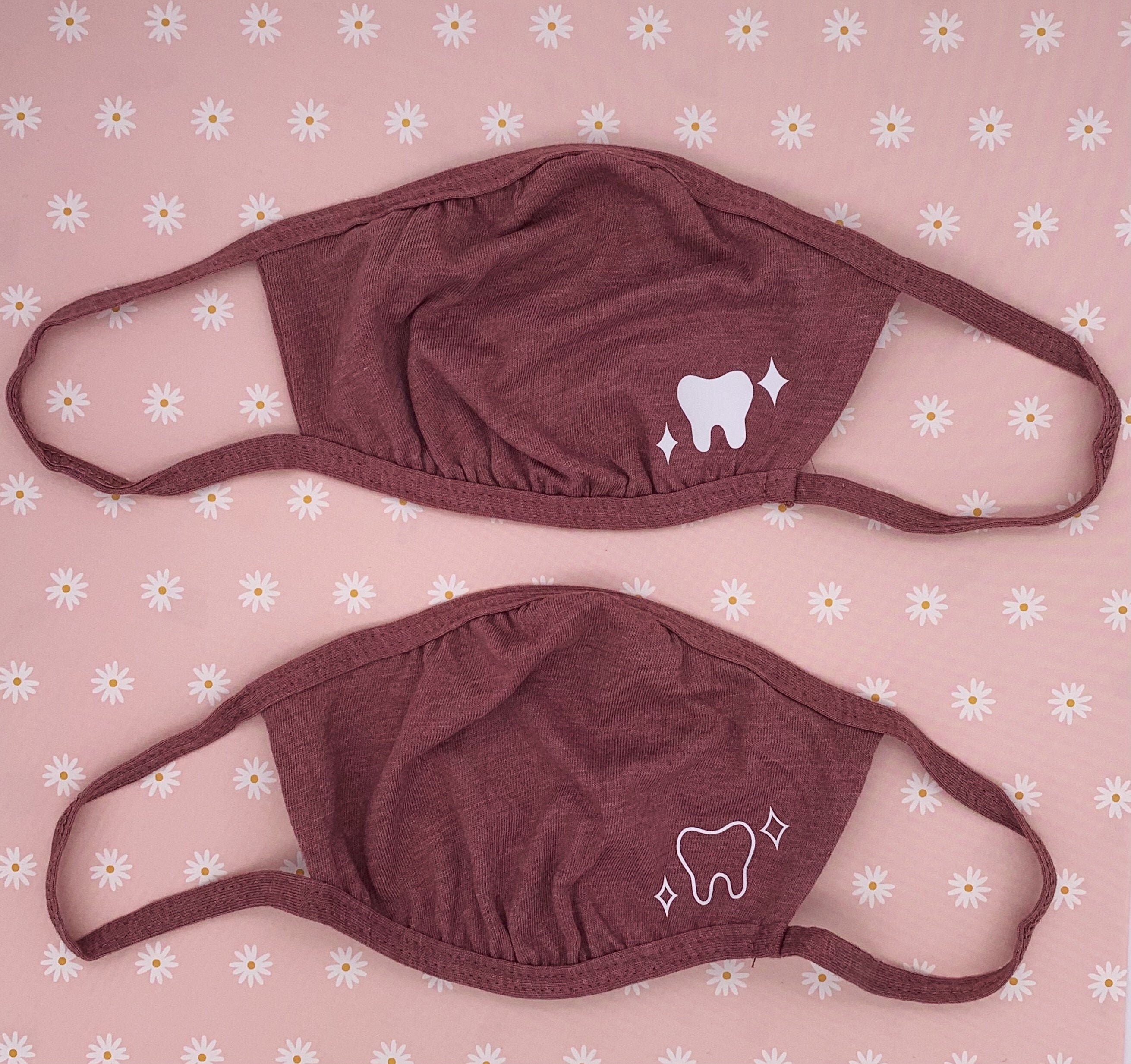Dental Sparkle Tooth Maskmauve Maskreusable Face Maskdental Etsy