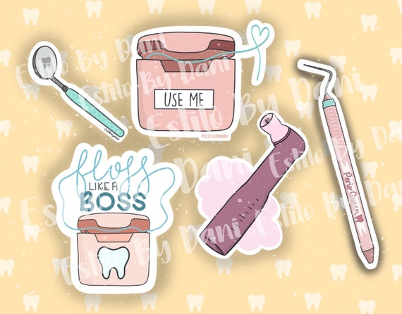 Dental instrument stickers Dental sticker pack Dental | Etsy