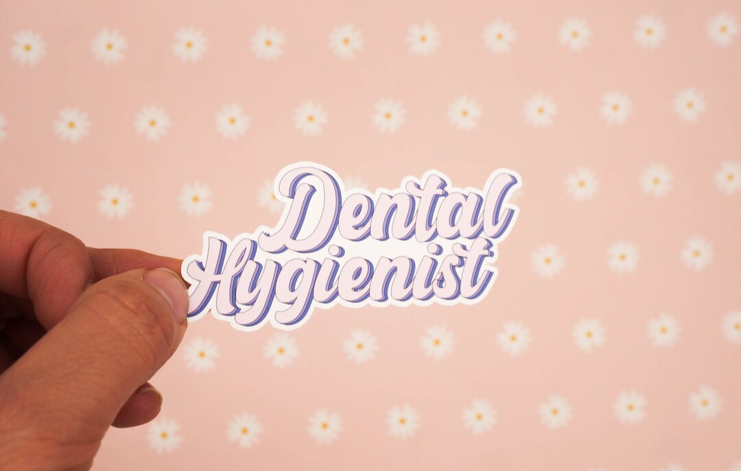 Retro Dental Hygienist Title Stickerpurple Rdhrdhdental Etsy