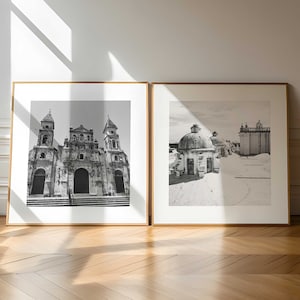 Nicaragua Square Fotografía en blanco y negro 2 piezas Arte de pared – Nicaragua Conjunto de 2 impresiones – Galería de descarga digital Carteles Decoración de pared Regalo