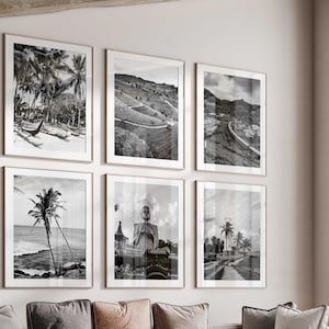Sri Lanka Black and White Photograph 6 Piece Wall Art – Sri Lanka Set of 6 Prints – Digital Download Gallery Posters Living Room Wall Decor