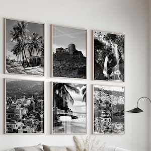 Haiti Schwarzweißfoto 6-teiliges Wandbild – Haiti Set mit 6 Drucken – Reise Haiti Digitaler Download Galerieposter – Haiti Wohnkultur