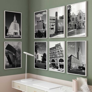 Hartford Connecticut Black and White Photo 8 Piece Wall Art – Hartford Connecticut Set of 8 Prints – Travel Digital Download Gallery Posters