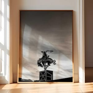 Impression minimaliste du Wyoming - Art mural photo en noir et blanc du Wyoming USA - Affiche de galerie de voyage en téléchargement numérique instantané de voyage, cadeau de décoration d'appartement