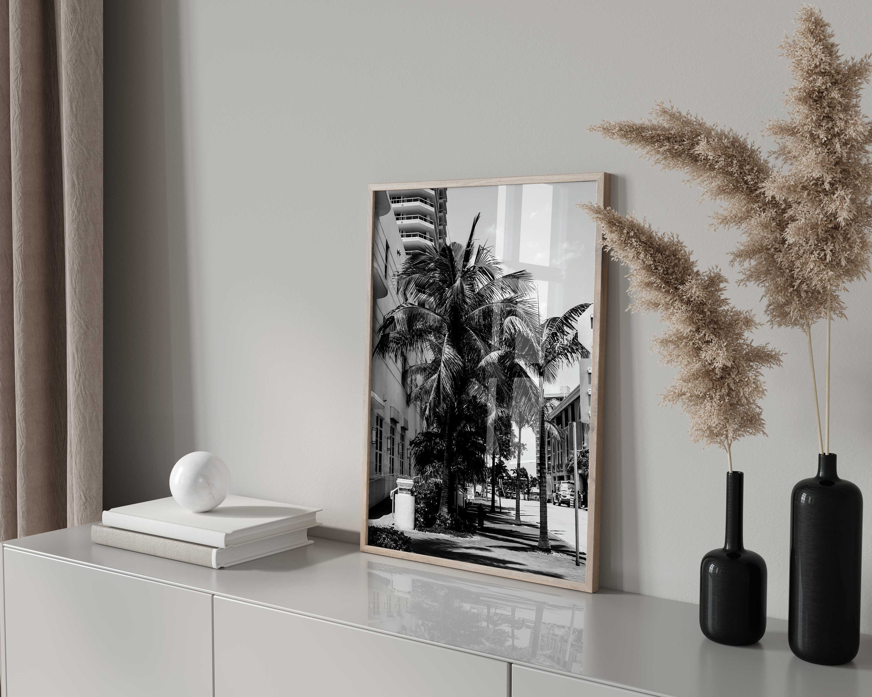 フロリダ州フォートローダーデールの白黒写真 6 ピース ウォール