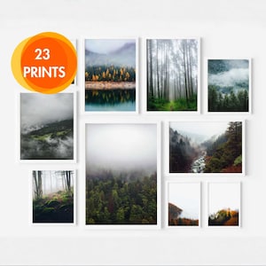 Set von 23 Foggy Forest Prints - 23 Stück Wand Kunst Foggy Forest Set - Foggy Forest Gallery druckbare Fotografie Poster - Foggy Forest Foto