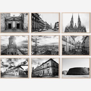 Michoacán Mexiko-Landschaft Schwarzweißfotografie 9-teilige Wandkunst - Mexiko-Set von 9 Drucken - Reise-Digitaldownload-Galerieposter