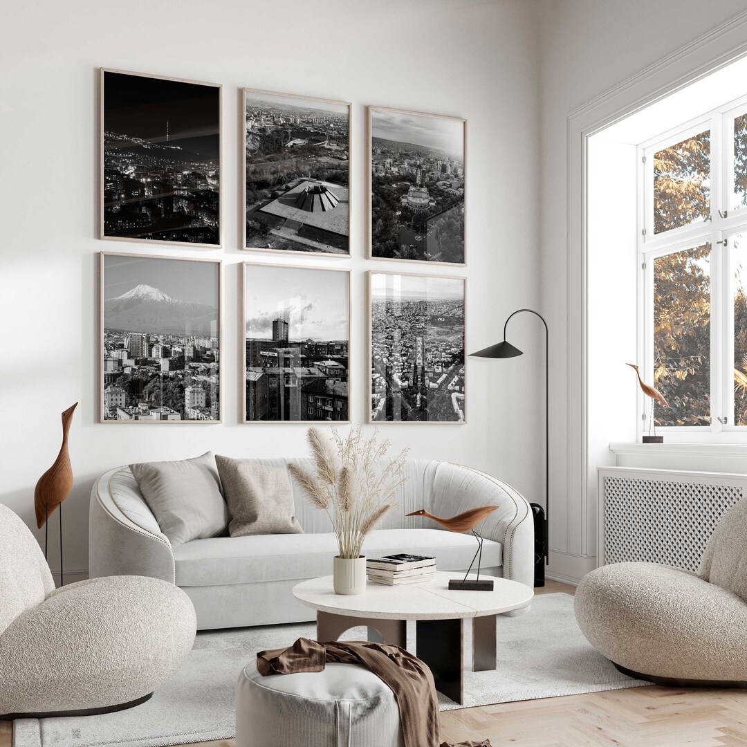 Yerevan Armenia Set of 6 City Prints Yerevan Armenia Black and White 6