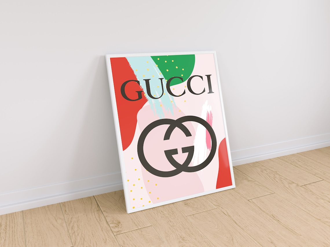 Gucci Print Fashion Wall Art Gucci Poster Gucci Printable Art Etsy