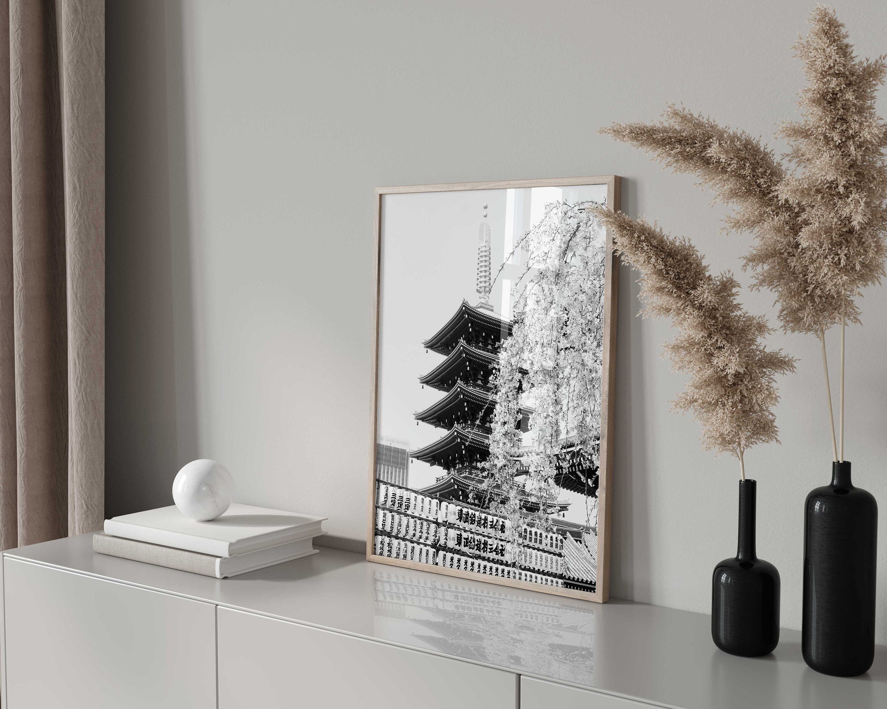 Tokyo Japan Black and White Photo 6 Piece Wall Art – Tokyo Japan