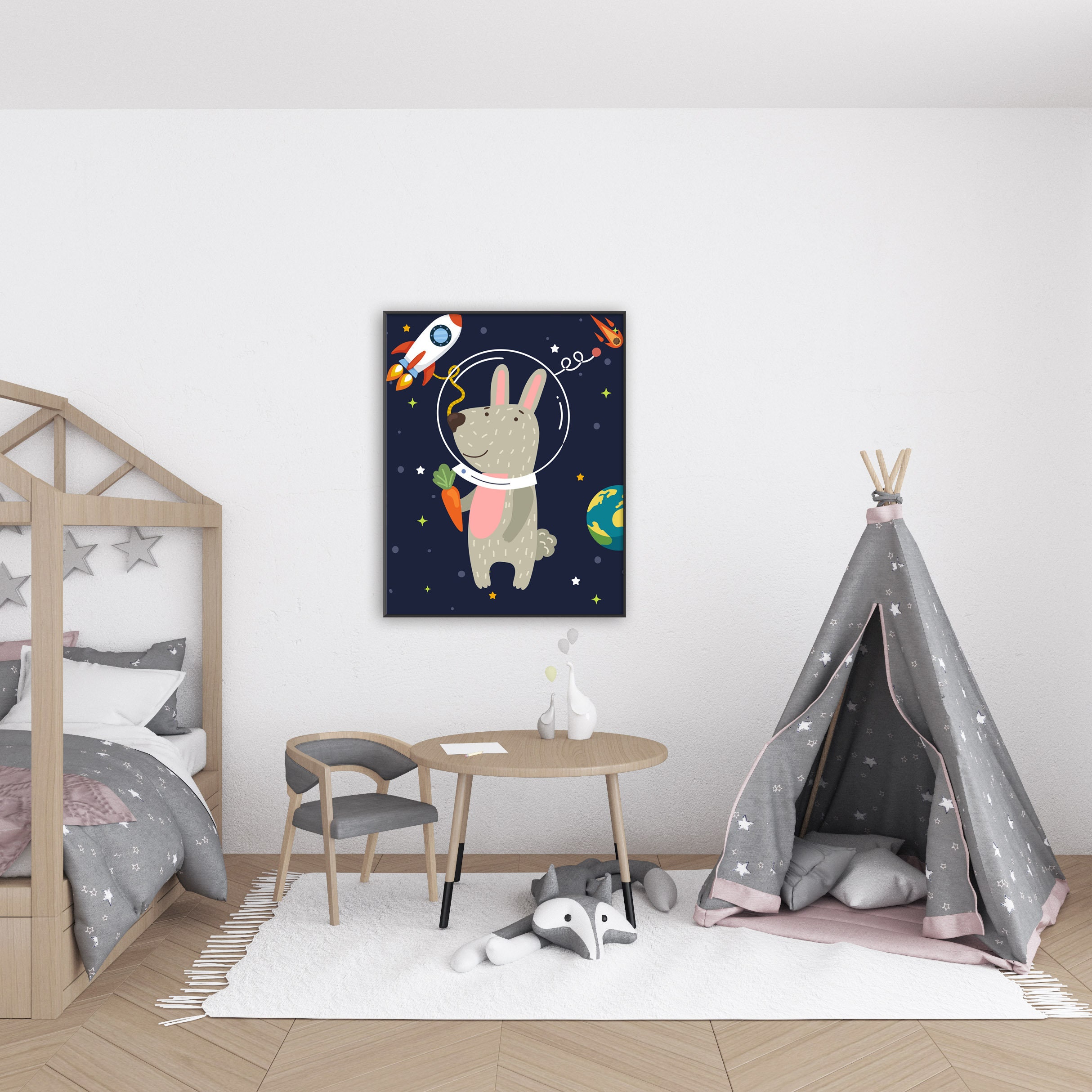 Nursery Space Wall Art Kids Space Printable Space Wall Art Etsy