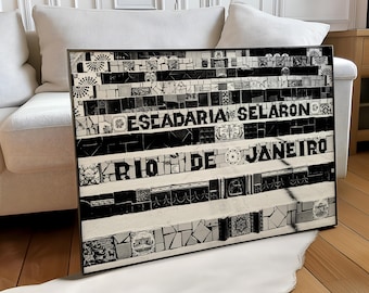 Rio de Janeiro Brazil Landscape City Print – Rio de Janeiro Brazil Black and White Aesthetic Piece Wall Art Poster – Digital Download Photo