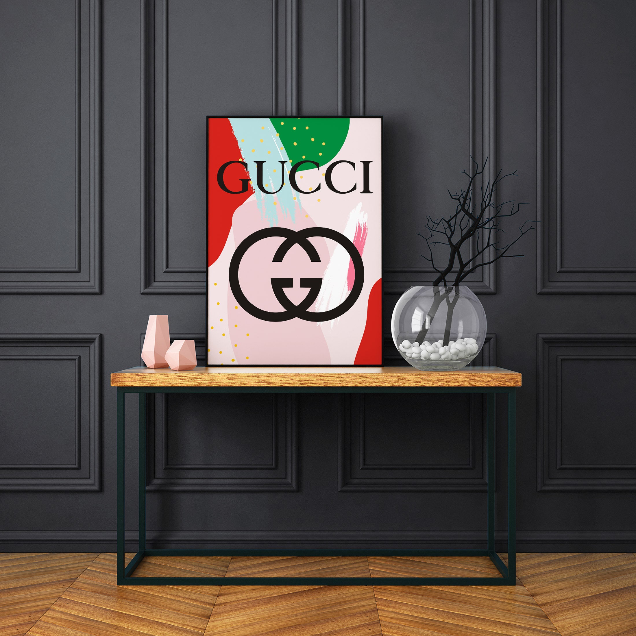 Gucci Print Fashion Wall Art Gucci Poster Gucci Printable Art Etsy