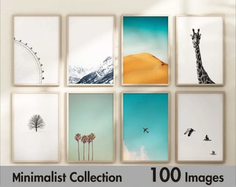 Set of 100 Minimalist Prints - Minimalist Collection Wall Art Set - Minimalist Gallery Printable Photography Poster Minimalist Photo Bundle
