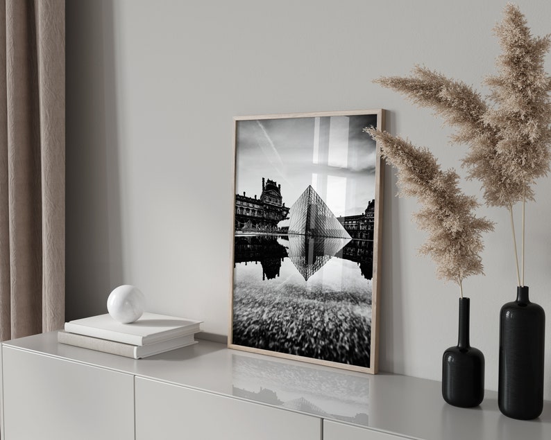 Paris France Black and White Photo 6 Piece Wall Art Paris France Set of 6 Print Paris Travel Photography Digital Download Gallery Poster image 3