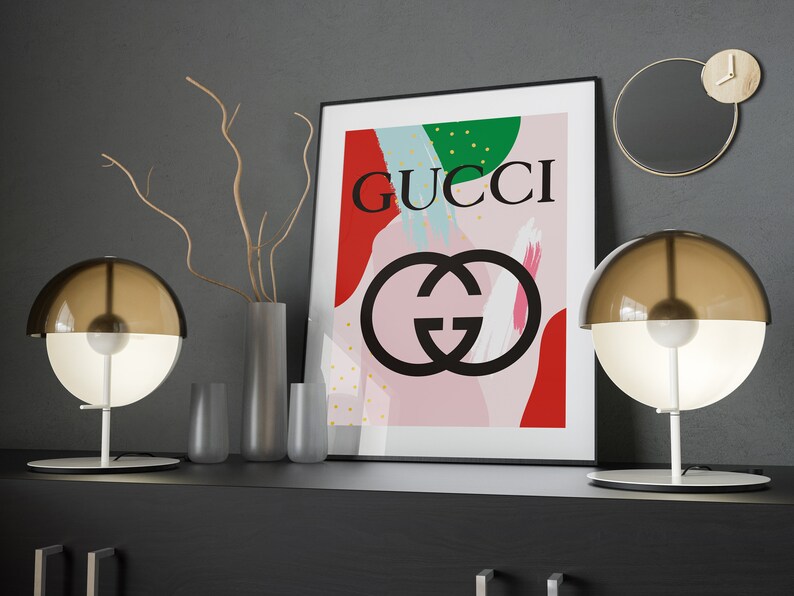 Gucci Print Fashion Wall Art Gucci Poster Gucci Printable Art Etsy