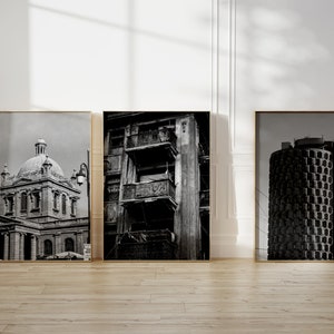 Karachi Pakistan Minimalist Set of 3 Prints – Karachi Pakistan Black and White Photo 3 Piece Wall Art Travel Instant Download Gallery Poster