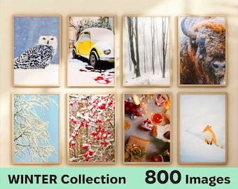 Set von 800 Winter Prints - Winter Wall Art Set - Weihnachts Galerie druckbare Fotografie Poster - verschneite Landschaft Foto - Winter Home Decor