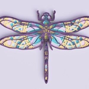 Layered Dragonfly Laser Cut File: Mandala Vector Design (Digital Download)