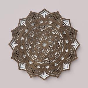Mandala laser cut file, Layered svg, Vector design, DXF file for laser, Mandala wall decor, Laser cut design, laser cut home decoration