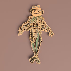 Scarecrow laser cut file, layered svg, vector design, dxf file for laser, layered art, Scarecrow svg,  Svg template
