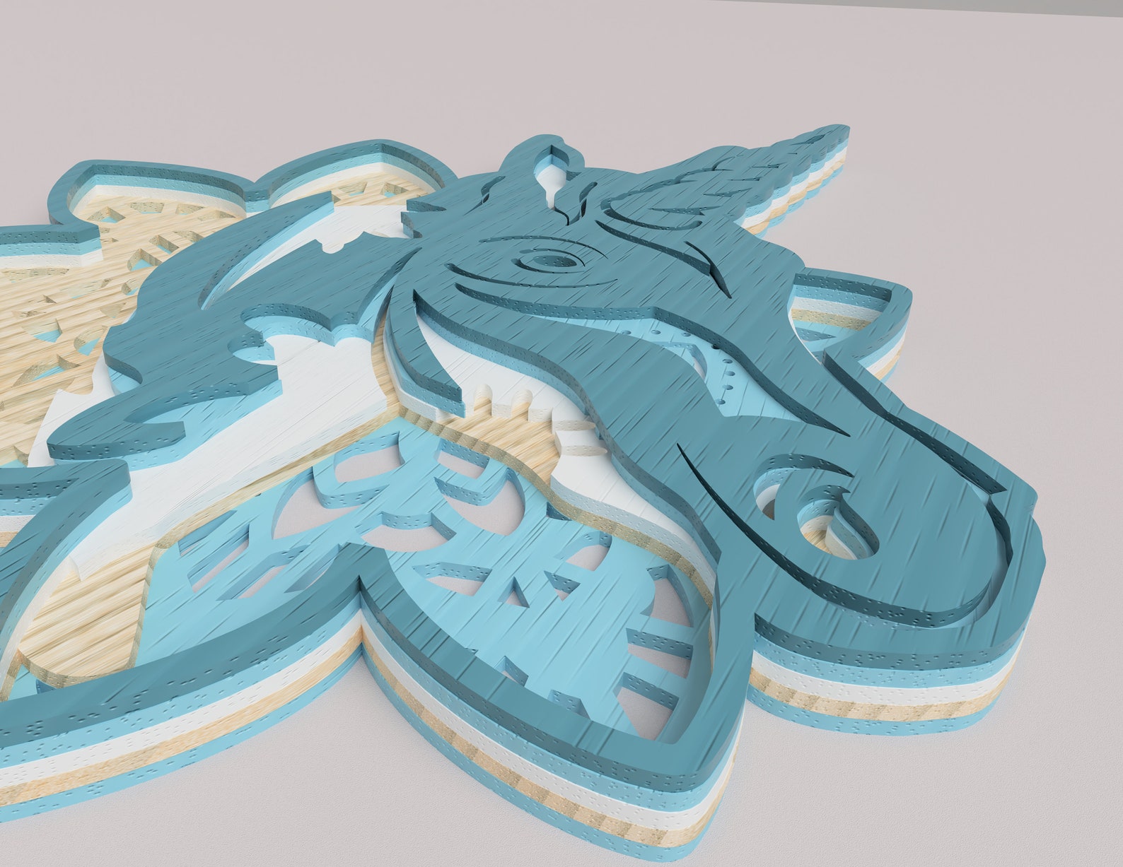 Unicorn Laser Cut File Layered Svg Vector Design Dxf File Etsy