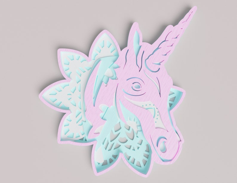 Download Unicorn laser cut file Layered svg vector design dxf file ...