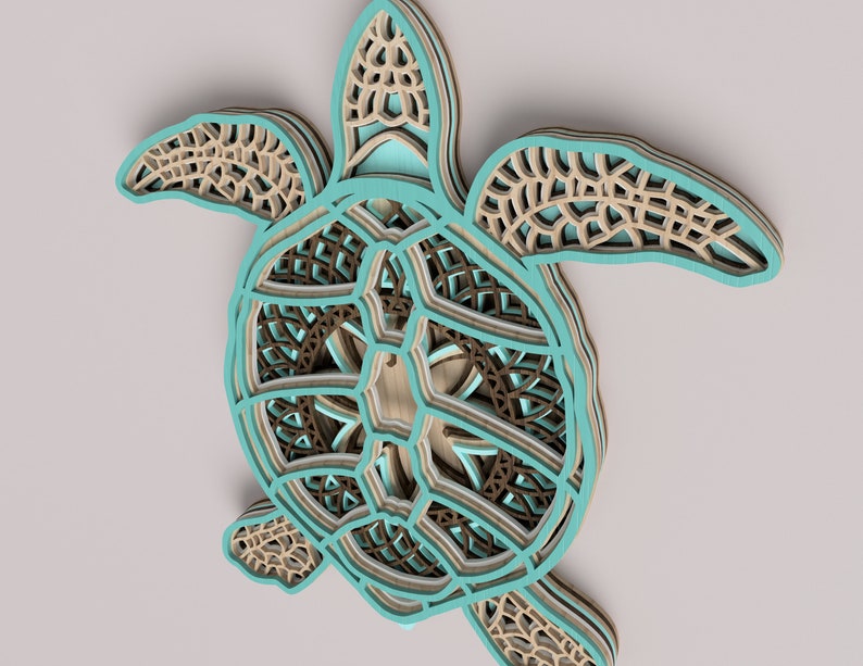Download Sea turtle laser cut file layered svg vector design dxf | Etsy