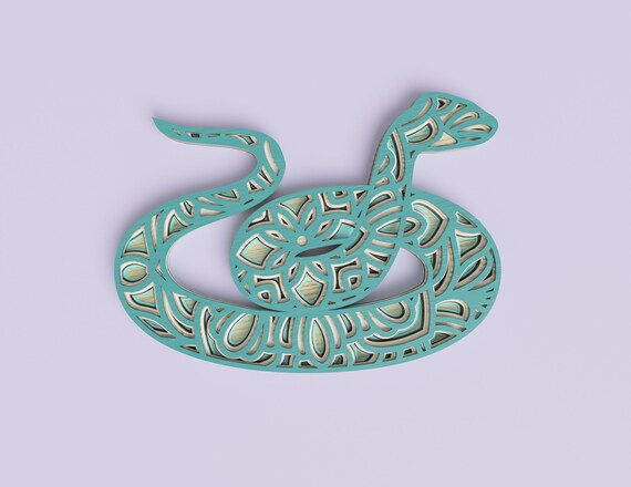 Download Snake Laser Cut File Layered Svg Vector Design Dxf File For Etsy