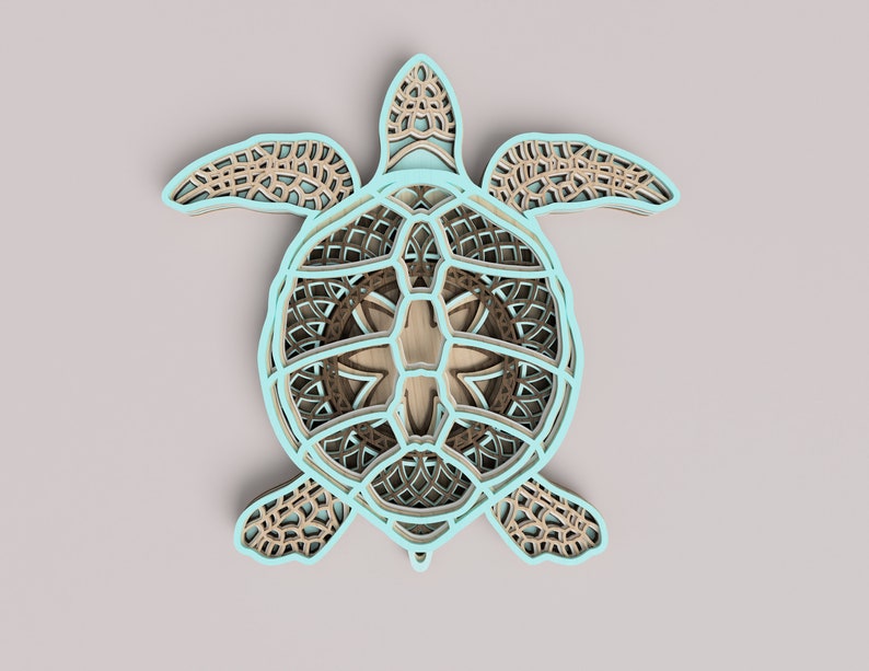 Download Sea turtle laser cut file layered svg vector design dxf | Etsy