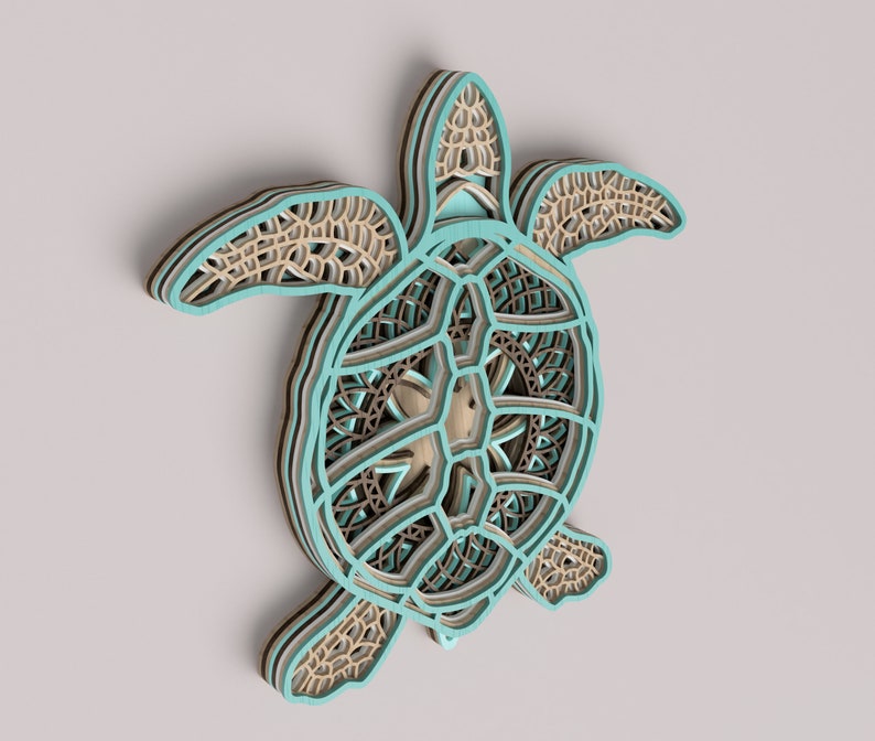 Download Sea turtle laser cut file layered svg vector design dxf | Etsy