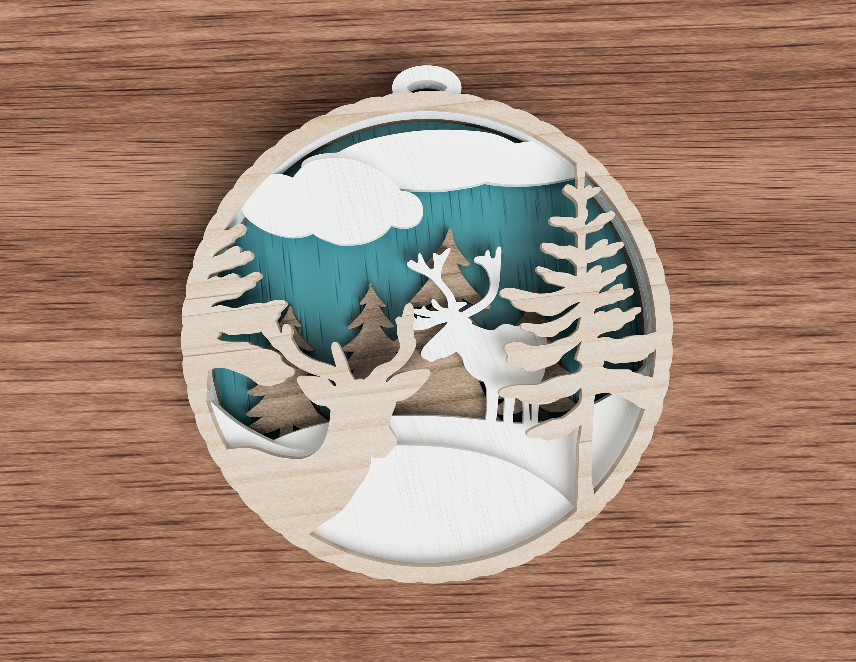 Hexagon With Nature INSTANT DOWNLOAD Christmas Tree Toys SVG Bundle 