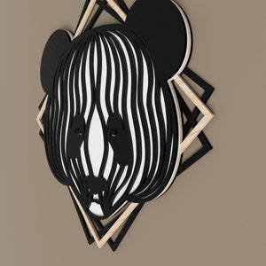 Panda Laser Cut File, Layered Svg, Vector Design, Dxf File for Laser ...